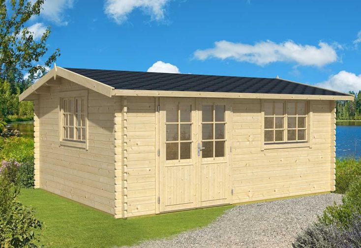 Bungalow en Bois Onslow 44 mm – 380 x 480 cm