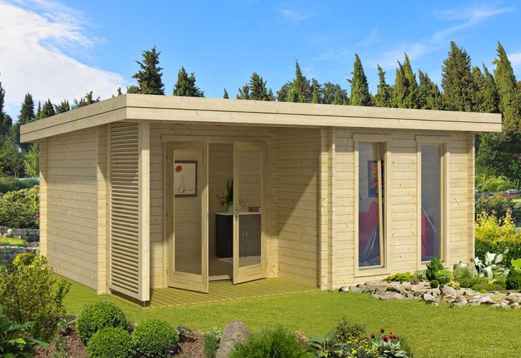 Bungalow en bois Canberra 44 mm – 390 x 520 cm