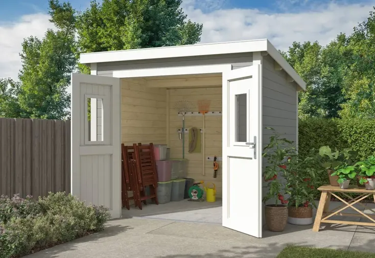 Abri de jardin en bois 5 m² monopente 19 mm - Zuri 4