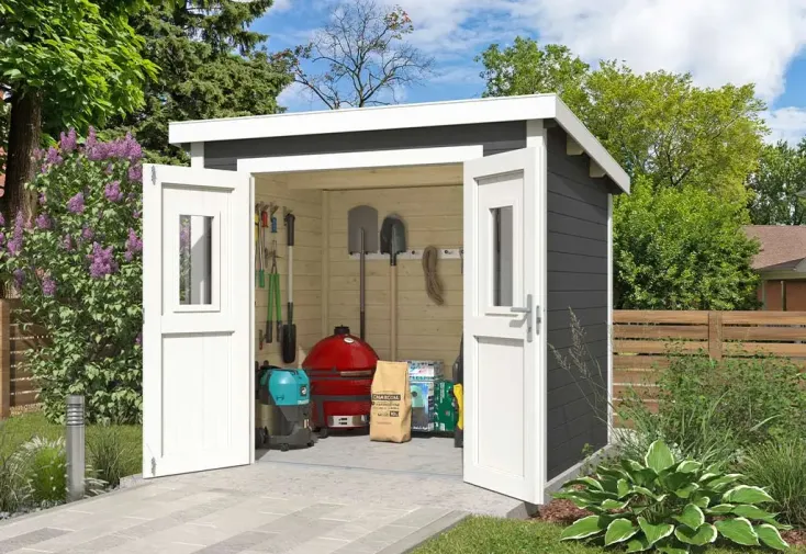 Abri de jardin en bois 5 m² monopente 19 mm - Zuri 5