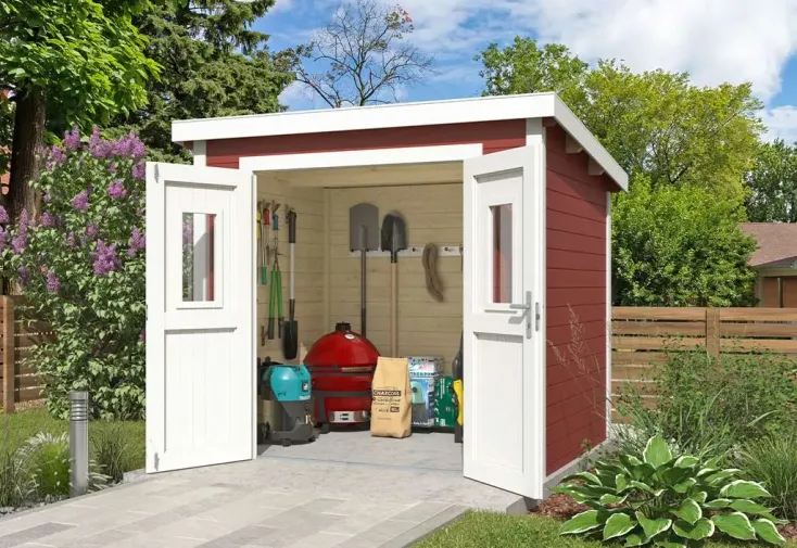 Abri de jardin en bois 4,8 m² monopente 19 mm - Zuri 7