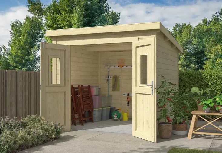 Abri de jardin en bois 6 m² monopente 19 mm - Zuri 6