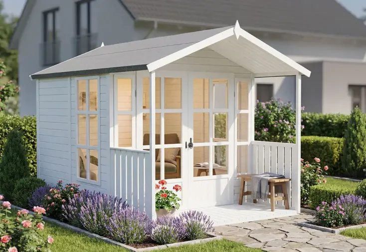 Abri de jardin bois 6 m² 19 mm avec terrasse - Arley 291 x 202 cm