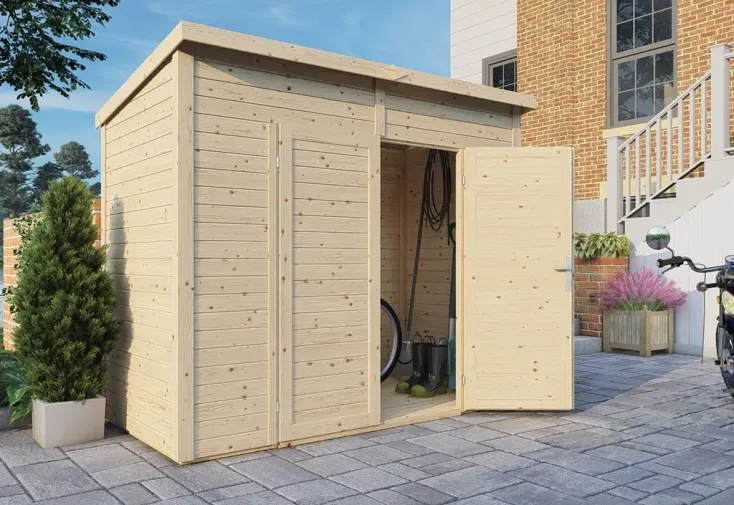 Abri de jardin bois 3 m² 19 mm - Timmo 2 121 x 244 cm