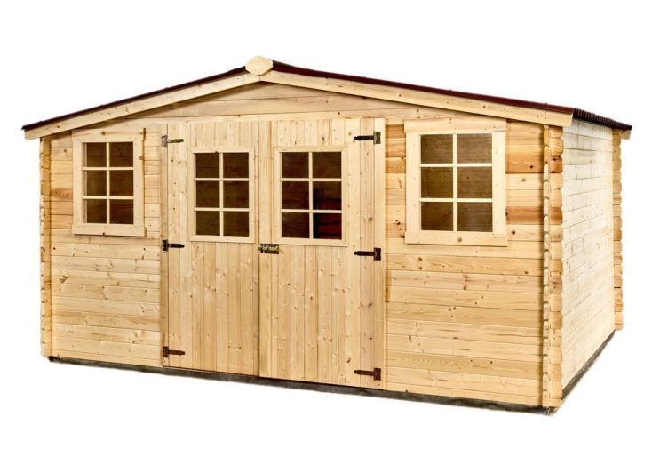 Abri de Jardin en Bois d’Épicéa Brut 12 m²