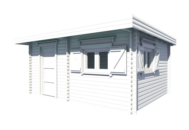 Abri de jardin en bois d’épicéa brut 60 mm – 25,38 m²