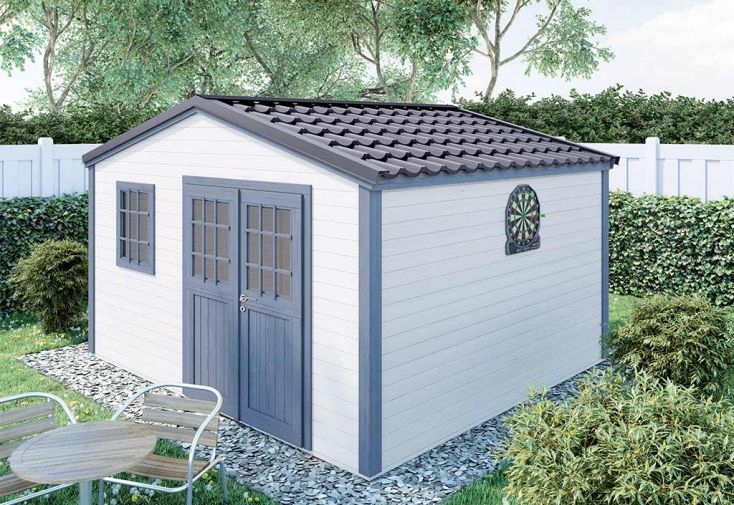 Abri de Jardin en Bois d’Épicéa Brut Shelty+ 14 m²