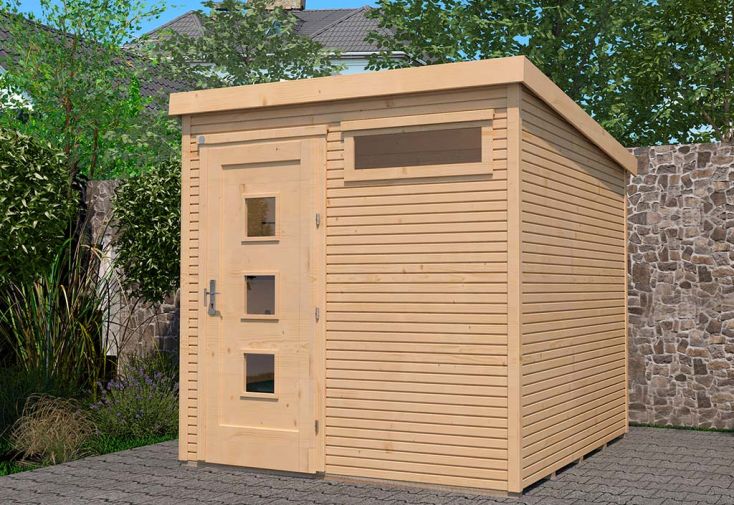 Abri de Jardin Bois d’Épicéa Design 171 Weka-Line T2 Confort - 8,8 m² 