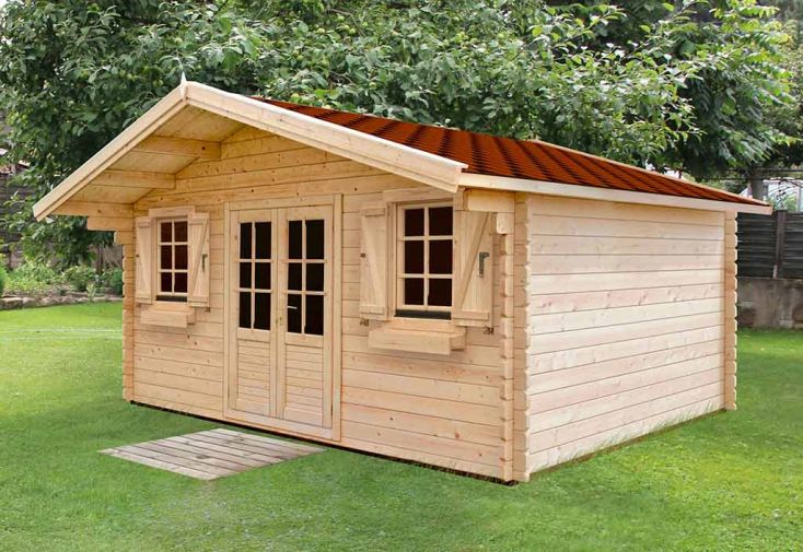 Abri de Jardin Bois Pavier (498x398x277) 34 mm