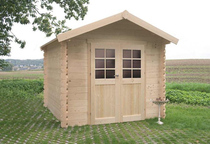 Abri de Jardin en Bois Nimes 28mm (238 x 238cm) Traité en option