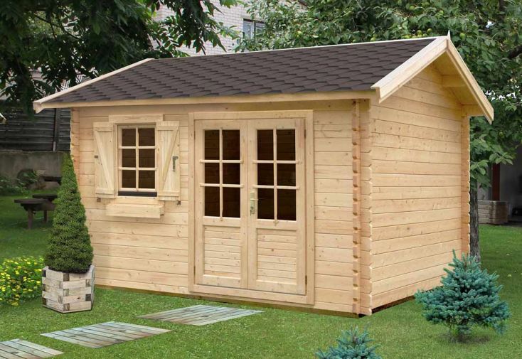 Abri de jardin en bois OAK (44 mm), 6x3 m, 18 m²