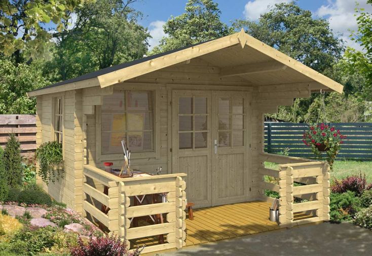 Abri de jardin en bois d’épicéa 18 m² - Luna 2