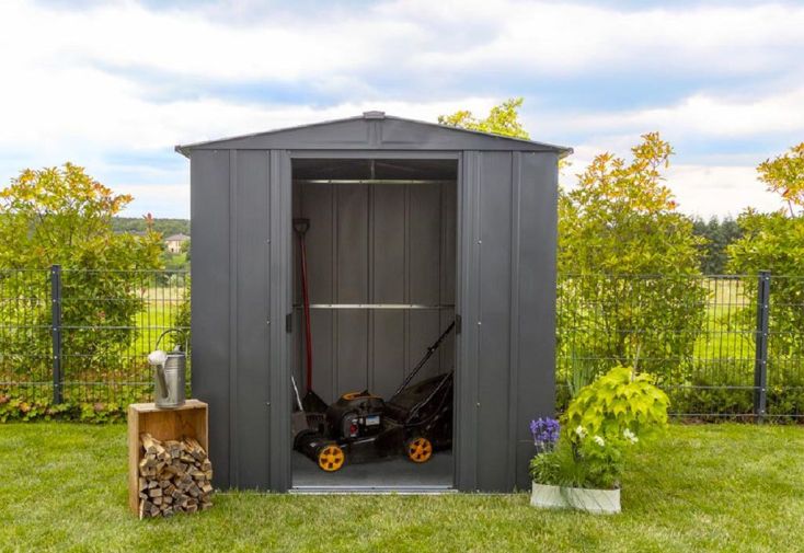 Abri de Jardin en Métal Gris Spacemaker Acier Galvanisé – 3,5 m²