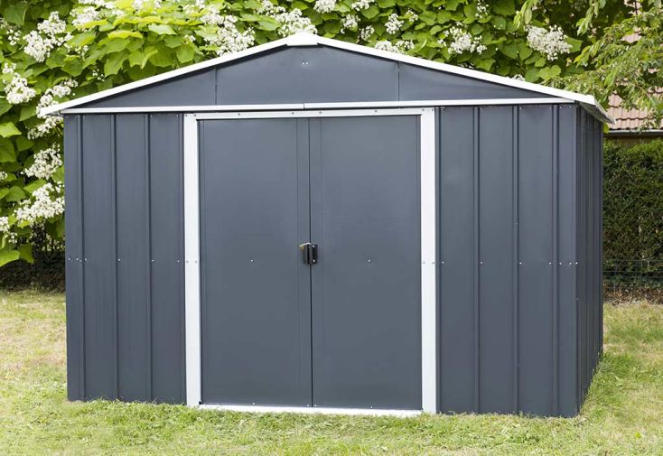 Abri de Jardin Acier Galvanisé Anthracite 237 x 303 cm 7,18 m² - YardMaster