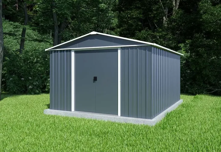 Abri de jardin Trigano en acier galvanisé 12 m² - Anthracite