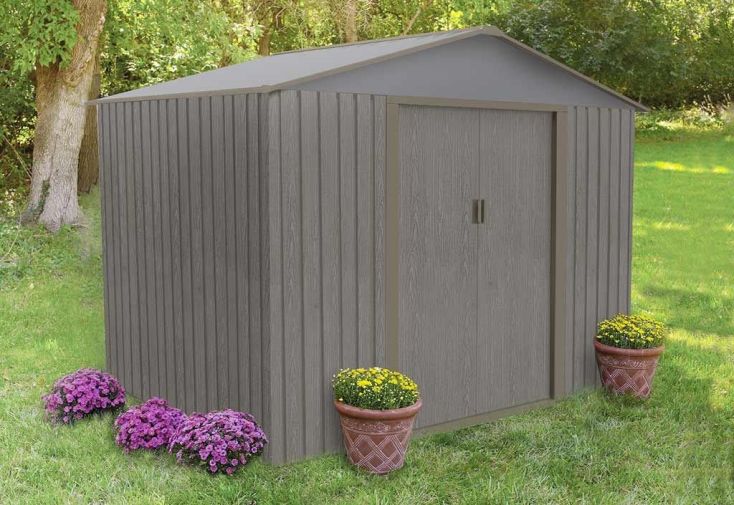 CHALET&JARDIN Abri de jardin métal - Imitation bois - 4,72² - PAO