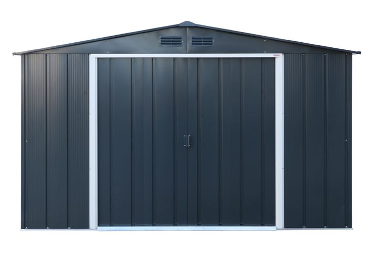 Abri de jardin en métal galvanisé anthracite Duramax 7 m²