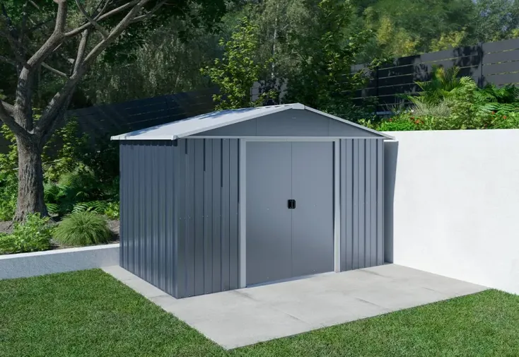 Abri de jardin 6 m² Trigano en acier galvanisé - Anthracite