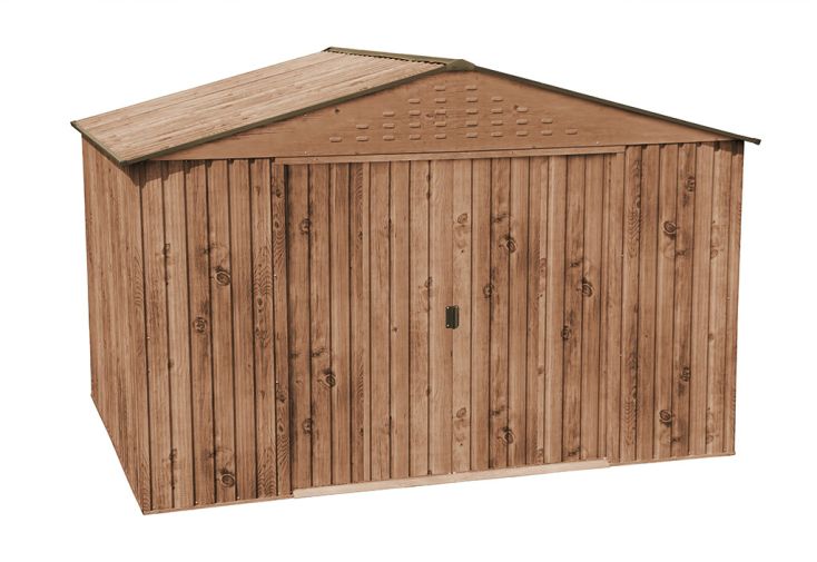 ABRI JARDIN MÉTAL BEL ASPECT BOIS 4m2 - PAS CHER