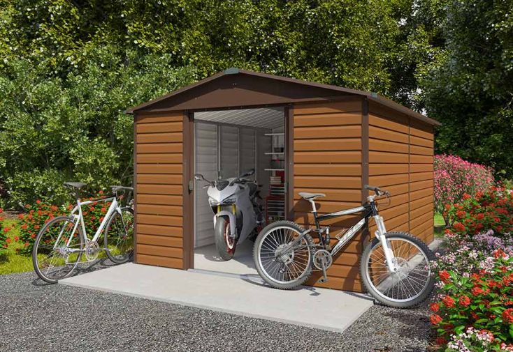 Abri de jardin en métal effet bois Yardmaster – 11,3 m²