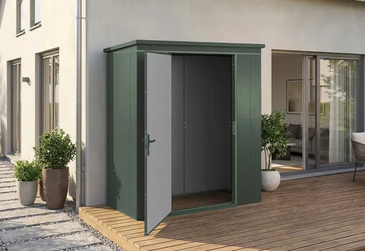 Abri de jardin métal galvanisé 1,5 m² - Gary T1 vert
