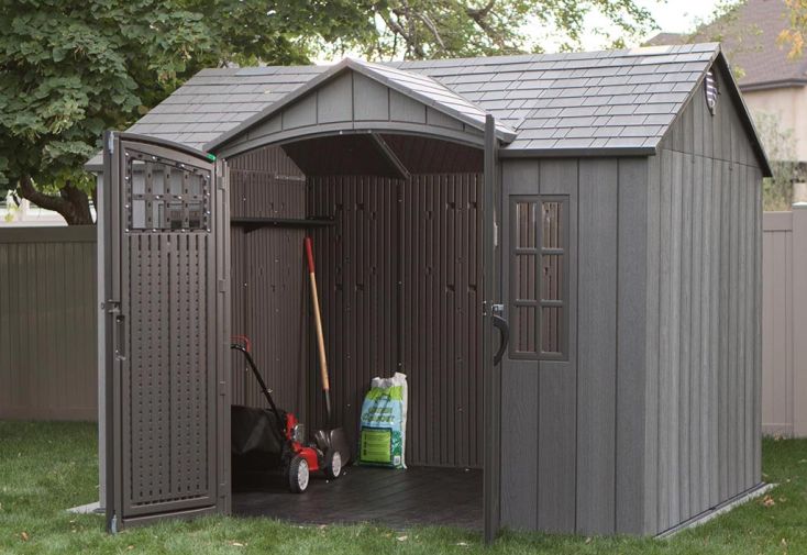 Abri de jardin en résine Lifetime anthracite – 7,38 m²