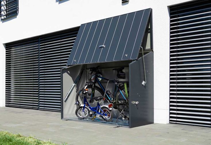 Abri à vélos en acier galvanisé anthracite 1,74 m² - Trimetals