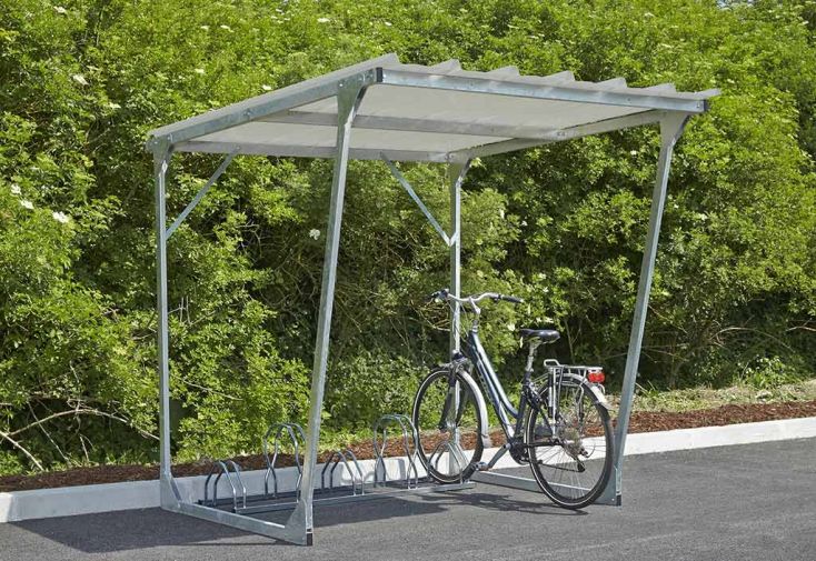 Abri à vélos en acier galvanisé Mottez – 205 x 224 x 217 cm