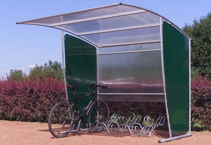Abri à vélos en acier galvanisé et polycarbonate – 220 x 220 x 210 cm