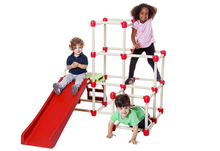 Aire de jeux avec toboggan pliable Everest – 120 x 150 x 120 cm