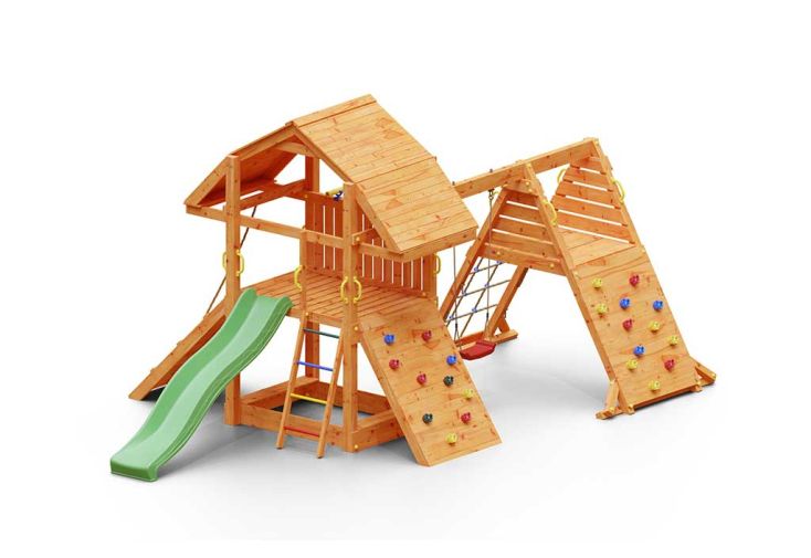 Aire de Jeux en Bois de Pin Traité Fungoo Buffalo Spider