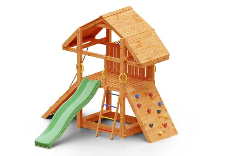 Toboggan enfant aire de jeux - toboggan en bois - Mobilier