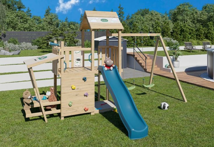 Aire de jeux avec toboggan, escalade, balançoires - Zesty Xperience 2