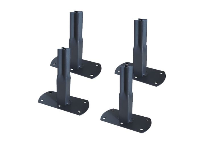 Ancrage à visser pour arche Louis Moulin à tube carré 20 mm - anthracite