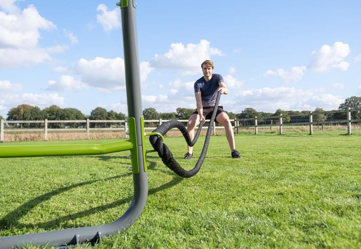 Jeu de 2 anneaux battle rope pour station de musculation – Monkeybar
