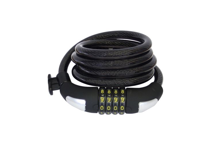 Antivol spirale pour vélo avec serrure à chiffres Ø 12 mm - Magnum