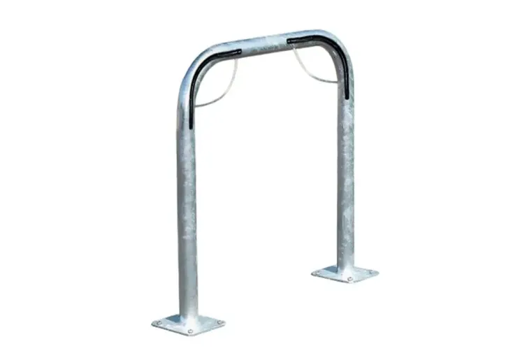 Arceau à vélo en acier galvanisé pour 2 vélos - 75 cm avec platine