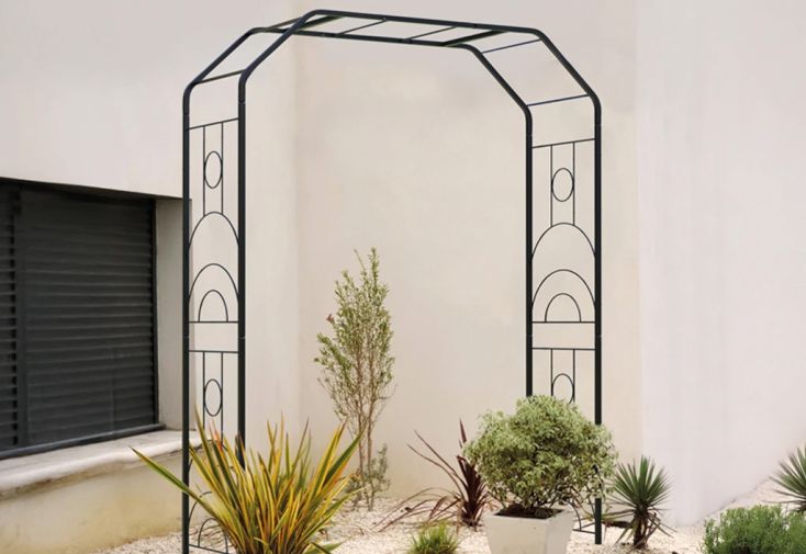 Arche de jardin en métal Louis Moulin Art Déco – 180 x 234 cm