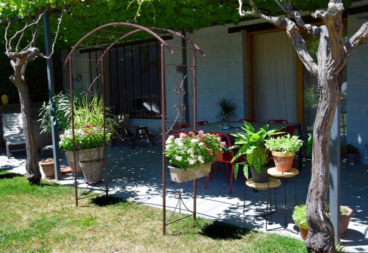 Arche de jardin en métal Louis Moulin - Pont fer vieilli 180 x 220 cm