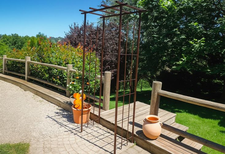 Arche de jardin en métal Louis Moulin - Pergola fer vieilli 97 x 198 cm