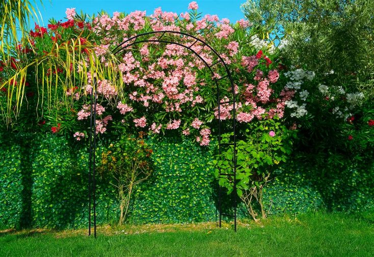 Arche de jardin en métal Louis Moulin - Classique noir 130 x 250 cm