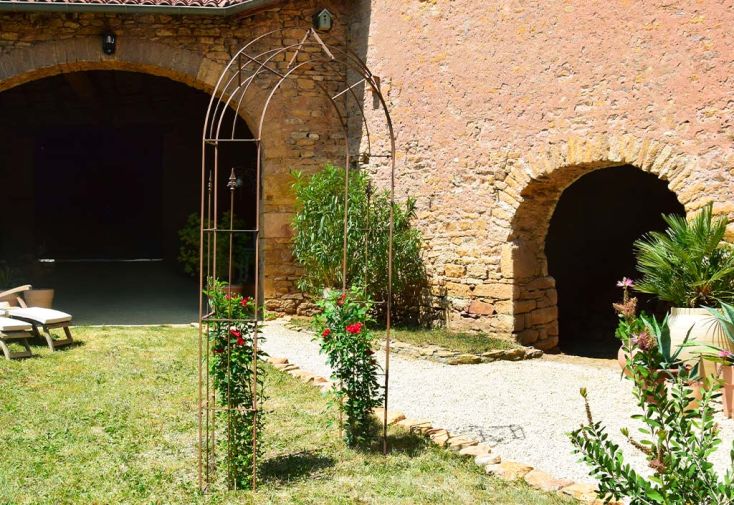 Arche de jardin en métal Louis Moulin - Fleur de Lys rouille 130 x 240 cm