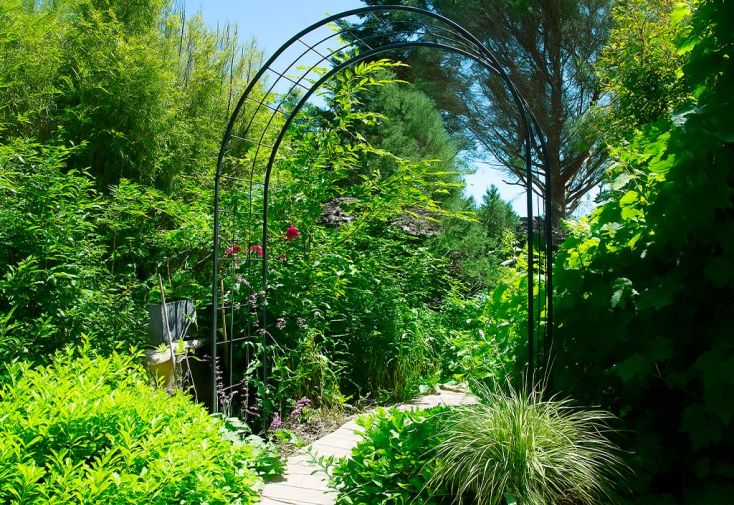 Arche de jardin en métal Louis Moulin - Treillage noir 180 x 250 cm