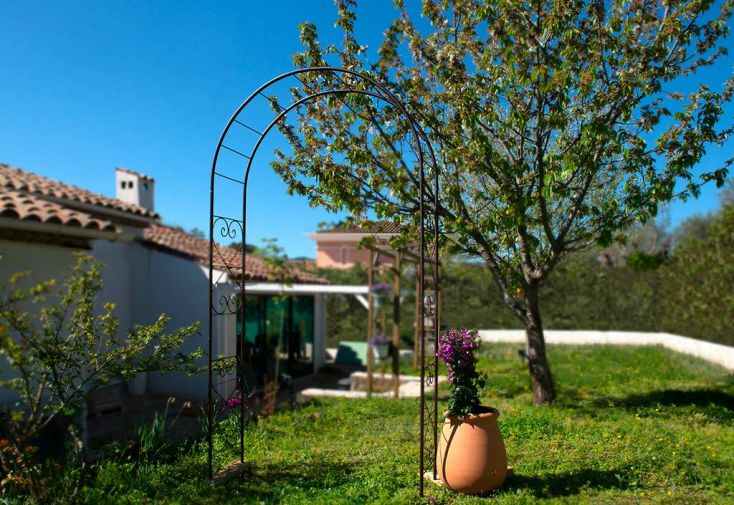 Arche de jardin en métal Louis Moulin - Romantique fer vieilli 130 x 250 cm