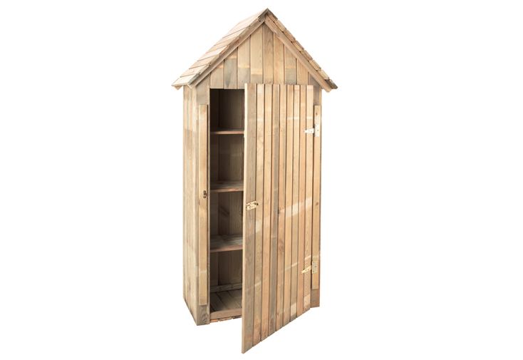 Armoire de jardin en bois l.93 x P.60 x H.193 cm ep.15 mm - Wissant