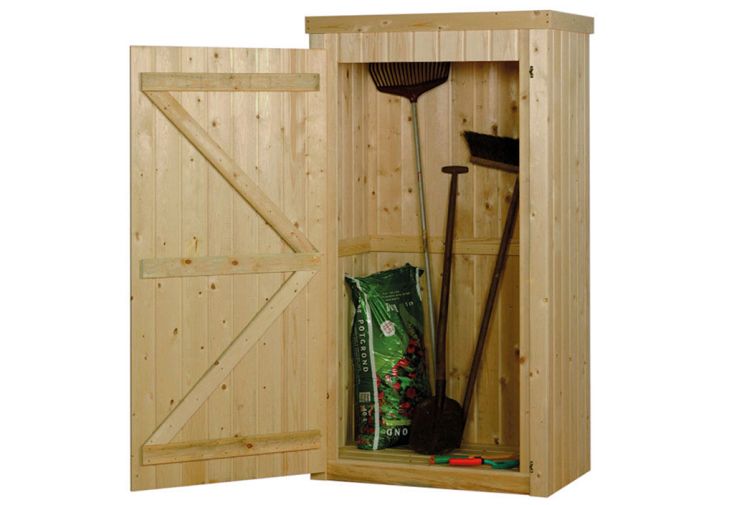 Armoire de jardin en bois d’épicéa - 100 x 58 x 190 cm