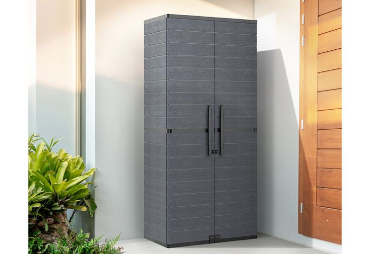 Armoire de jardin en résine - 88 x 47 x 177 cm - Duramax