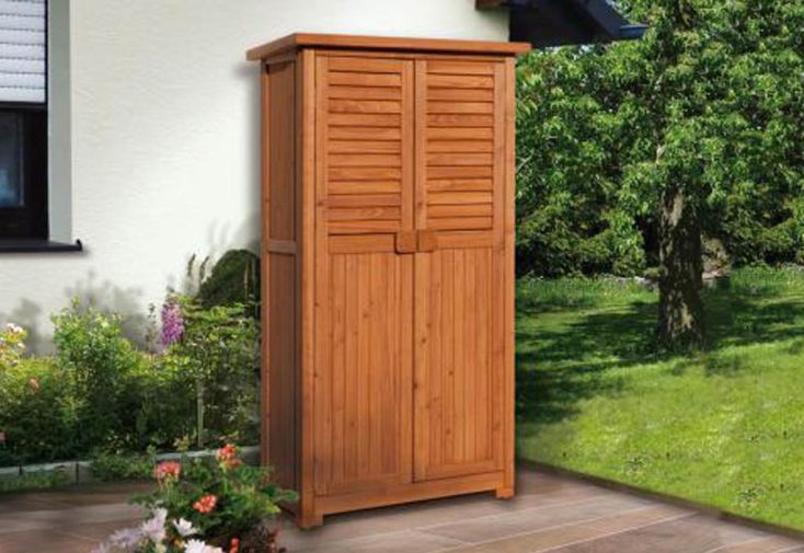 Armoire de Jardin Bois (43x80x160) - Weka