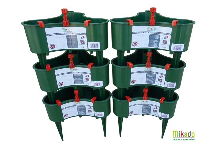 Lot de 6 réservoirs 2L pour tuteur Mikado