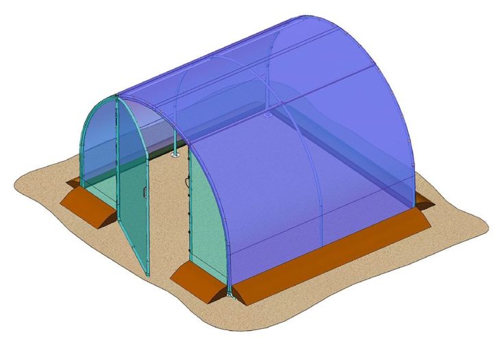 Bâche de Couverture pour Serre de Jardin Tunnel Richel 3x3 Pied